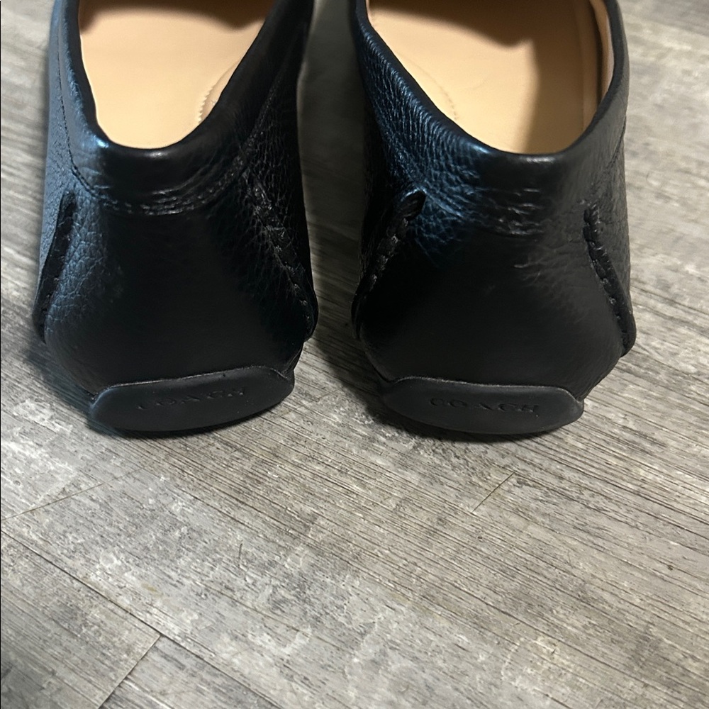Coach Black Leather Penny Loafers - Picture 4 of 7